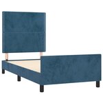 vidaXL Cadre de lit sans matelas bleu foncé 90x200 cm velours