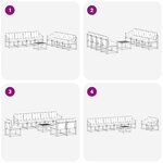 vidaXL Ensemble de canapés d'extérieur 9 pc Naturel et Beige