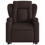 vidaXL Fauteuil inclinable électrique marron foncé tissu