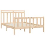 vidaXL Cadre de lit Bois de pin massif 140x200 cm