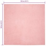 vidaXL Tapis en Fourrure Synthétique de Lapin Rose 120 x 120 cm