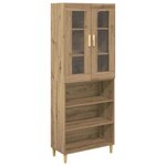 vidaXL Haut Armoire Chêne artisanal 69 5 x 34 x 180 cm