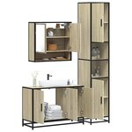 vidaXL Ensemble de meubles de salle de bain 3 Pièces chêne sonoma