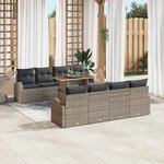 vidaXL Ensemble de canapé de jardin 7 Pièces Gris 100 x 55 x 73 cm