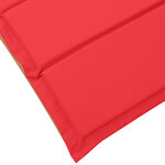 vidaXL Chaise longue 2 Pièces Rouge 184 x 55 x 64cm Bois d'acacia massif