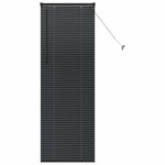 vidaXL Store de Fenêtre avec des rideaux Noir Aluminium