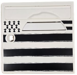 Porte avant décorée "Breizh" – fabriquée en France – en résine – ne rouille pas – porte interchangeable
