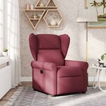 vidaXL Fauteuil inclinable Rouge bordeaux Tissu