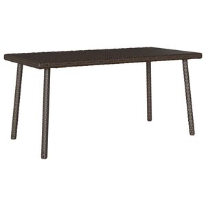 VidaXL Table basse de jardin rectangulaire marron 40x40x37 cm rotin