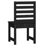 vidaXL Chaises de jardin lot de 2 noir 50x48x91 5 cm bois massif pin