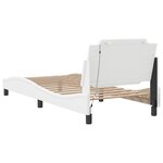 vidaXL Cadre de lit avec lumières LED blanc 100x200 cm similicuir
