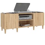 vidaXL Armoire à disques chêne sonoma 121x38x48 cm bois d'ingénierie