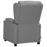 vidaXL Fauteuil de massage électrique Gris Similicuir