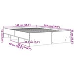 vidaXL Cadre de lit sans matelas noir 140x200 cm bois d'ingénierie