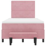 vidaXL Lit à Sommeil avec Matelas & Banc Rose 120x200 cm Velours