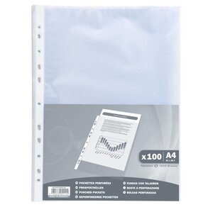 SACH.100 POCH.PERFO A4 PP Grainé 4/100 x 10 EXACOMPTA