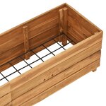 vidaXL Lit surélevé 150x40x38 cm bois de teck recyclé et acier