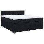 vidaXL Sommier à lattes de lit avec matelas Noir 180x200 cm Velours
