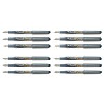 Stylo Plume Jetable V-Pen SILVER Pointe Moyenne Noir x 12 PILOT