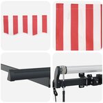 vidaXL Auvent Rétractable Rouge et Blanc 250 x 200 cm