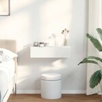 vidaXL Étagère murale et tiroirs blanc 60x26 5x15 cm bois d'ingénierie