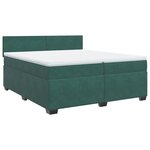 vidaXL Sommier à lattes de lit et matelas Vert foncé 200x200cm Velours