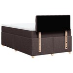vidaXL Sommier à lattes de lit et matelas marron foncé 120x190cm tissu