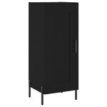 vidaXL Buffet haut Noir 34 5x34x180 cm Bois d'ingénierie