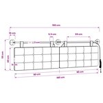vidaXL Tête de lit suspendue Avec lumière LED Taupe Tissu