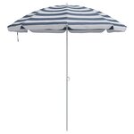 vidaXL Parasol de plage Bleu  blanc 161 x 193 cm Polyester