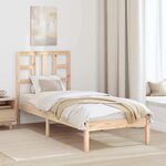 vidaXL Cadre de lit sans matelas 75x190 cm bois massif