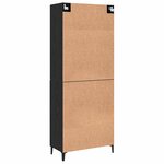 vidaXL Haut Armoire 2 Pièces Chêne noir Bois d'ingénierie