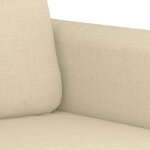 vidaXL Ensemble de canapés 2 Pièces avec coussins Crème Tissu