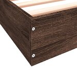 vidaXL Cadre de lit chêne marron 140x200 cm bois d'ingénierie