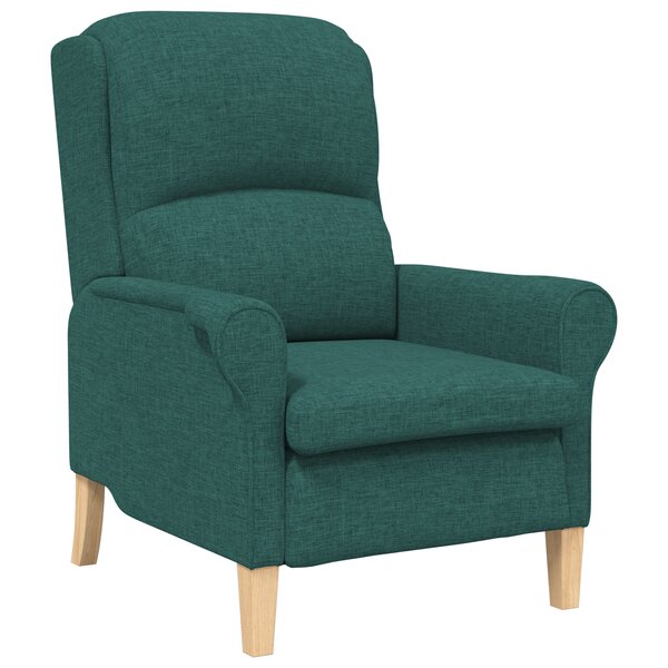 vidaXL Fauteuil vert foncé en tissu de 52 cm