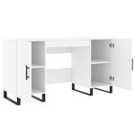 vidaXL Bureau blanc 140x50x75 cm bois d'ingénierie
