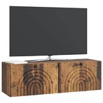 vidaXL Meuble TV mural Bois ancien 98 x 31 x 30 cm Bois d'ingénierie