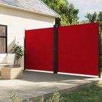 vidaXL Auvent latéral rétractable Rouge 200x1200 cm