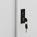 vidaXL Armoire de bureau porte coulissante Gris clair 90x40x90cm Acier