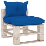 Vidaxl salon de jardin palette 6 pièces avec coussins bois de pin