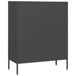 vidaXL Commode Anthracite 80x35x101 5 cm Acier