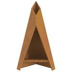 vidaXL Braise Marron 58 x 40 x 100 cm Acier résistant aux intempéries
