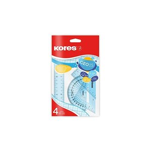 Kores Kit de géometrie GEO15  4 pièces  assorti