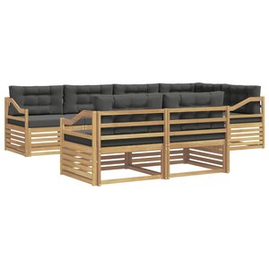 vidaXL Ensemble de canapés d'extérieur 7 pc Blanc et anthracite