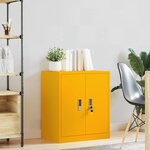 vidaXL Armoire de rangement Jaune moutarde 60 x 40 x 70 cm Acier