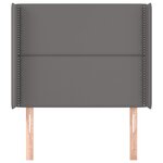 vidaXL Tête de lit avec oreilles Gris 93x16x118/128 cm Similicuir