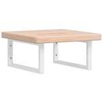 vidaXL Étagère de vasque murale acier et bois de chêne massif