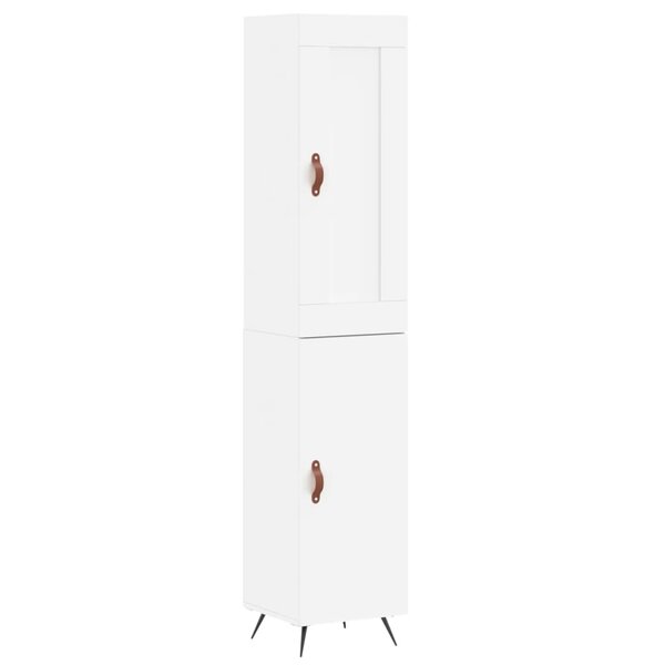 vidaXL Buffet haut Blanc 34 5x34x180 cm Bois d'ingénierie