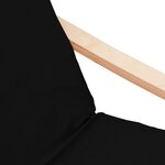 vidaXL Chaise de relaxation avec repose-pied Noir Tissu