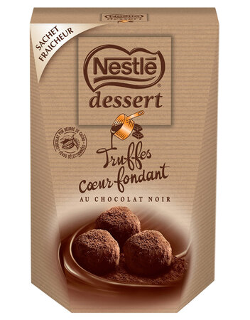 Nestlé Dessert Truffes Coeur Fondant Au Chocolat Noir 250g